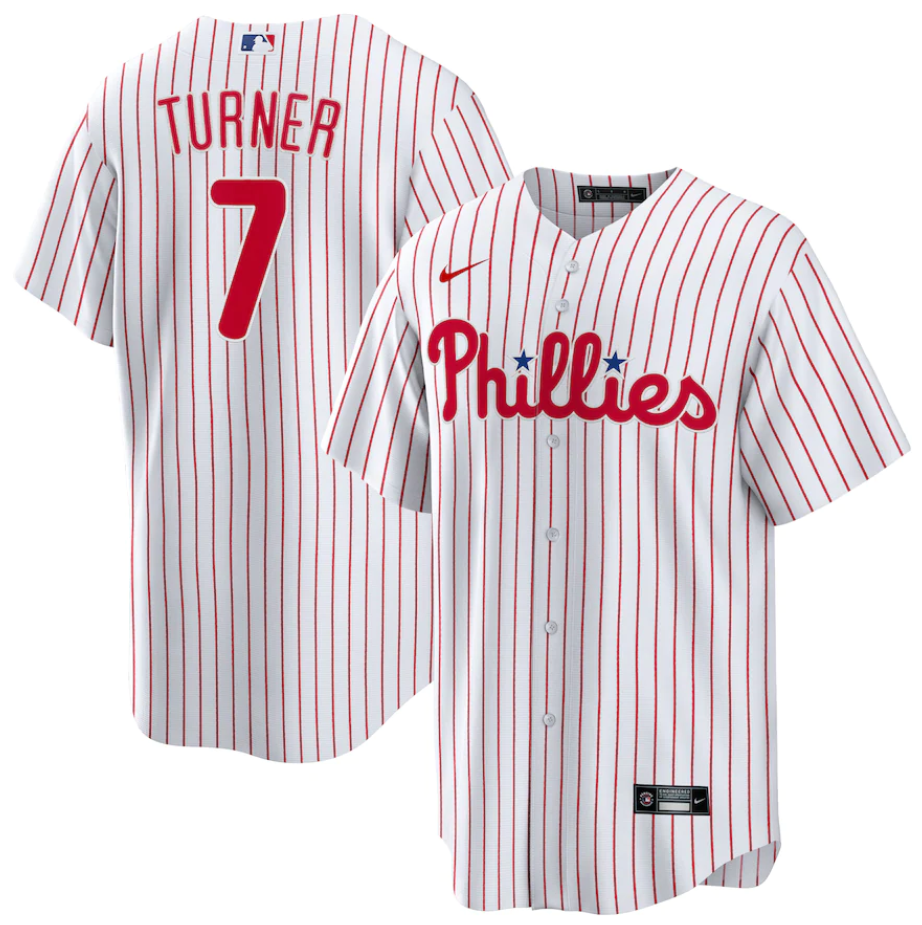 Youth Philadelphia Phillies #7 Trea Turner White Cool Base Stitched Baseball Jersey Youth Philadelphia Phillies #7 Trea Turner White Cool Base Stitched Baseball Jersey